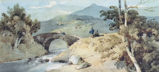 Chinees landschap met brug